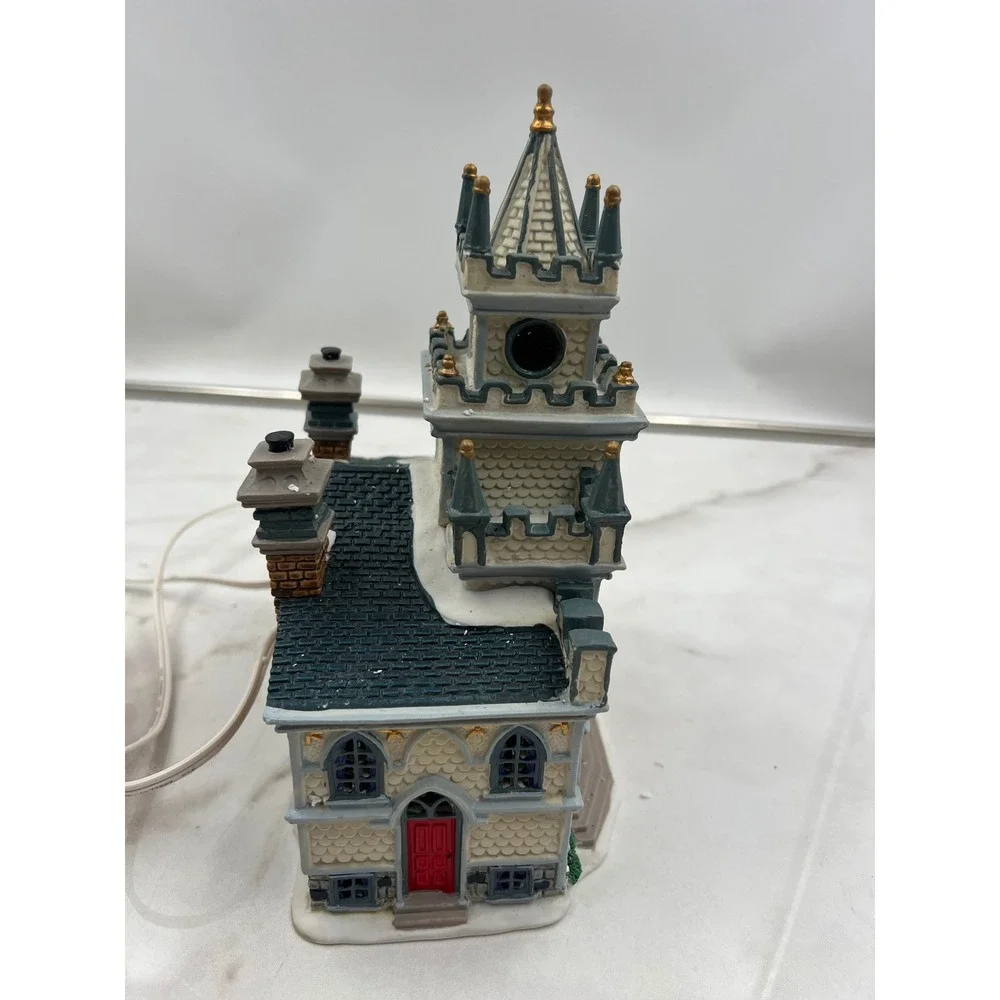Lemax Carole Towne St John Church Wedding Set 2001 Christmas Village Lit Boxed